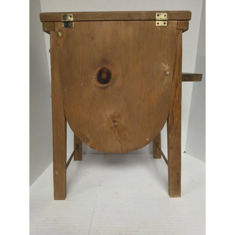 Cottage Core Hand Painted Hand Made Goose  End Table With Goose Accessories Vtg